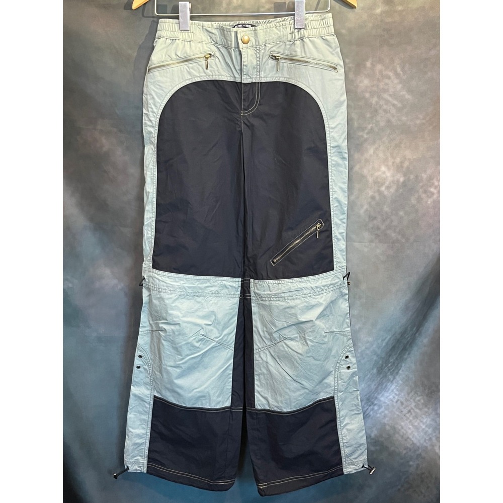 SILENCE NOISE Convertible Cargo Pants Sage Green‎ Black Zip Off Size Small